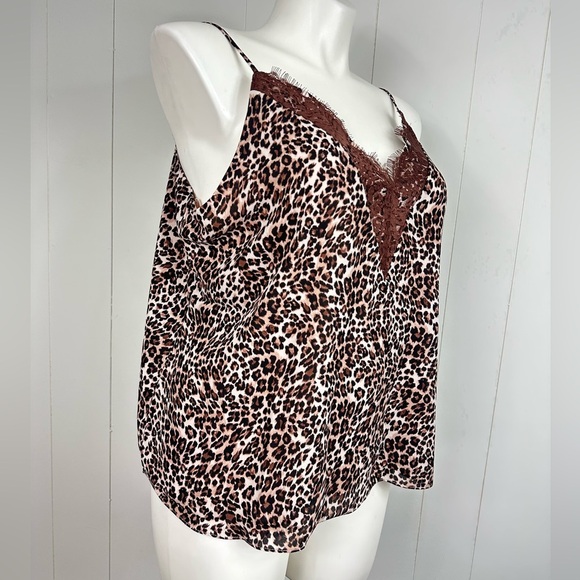 NWT Melrose & Market Womens Tank Top Plus Sz 2X Brown Lace Animal Print - Picture 3 of 7